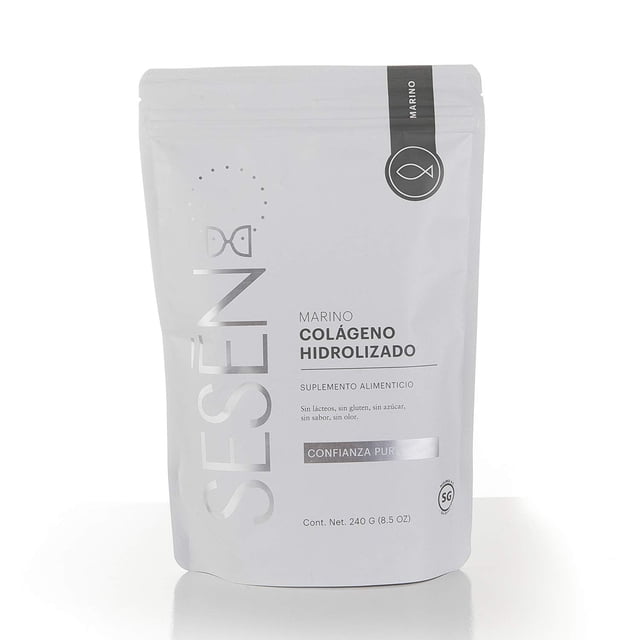 SESEN - Colágeno Hidrolizado en Polvo 240 g - Sin Sabor, Sin Azúcar, Suplemento Alimenticio, Péptidos de Colágeno en Polvo, Collagen Peptides, Origen Marino