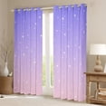 thumbnail image 2 of Castle Fairy Starry Sky Blackout Curtains Set of 2 (52x84 Each) for Boys Girls,Dreamy Princess Window Curtains,Gradient Pink Purple Curtains and Drapes,Luxury Bedroom Decor, 2 of 6