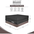 thumbnail image 2 of Waterproof 600d Polyester Square Cover, Outdoor Spa Cover, 76 X 76 inch, Black, 2 of 5