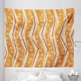 thumbnail image 1 of Burnt Orange Tapestry, Chevron Zigzags Pattern with Stripe and Dots Geometrical, Fabric Wall Hanging Decor for Bedroom Living Room Dorm, 5 Sizes, Burnt Orange Off White, by Ambesonne, 1 of 1