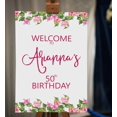 thumbnail image 2 of Darling Souvenir MADE WITH LOVE PersonalizedWelcomeBirthdaySignFlower Border,Large Decorative Poster For Birthday Party, Celebrations- 18x12, 2 of 5