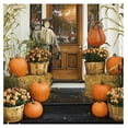 thumbnail image 2 of Metal Garden Stake Fall Decor Decorative Autumn Yard Sign for Thanksgiving Harvest - Outdoor Lawn Stakes Decoration Walkway Patio Pathway Décor (Pumpkin Stake), 2 of 7