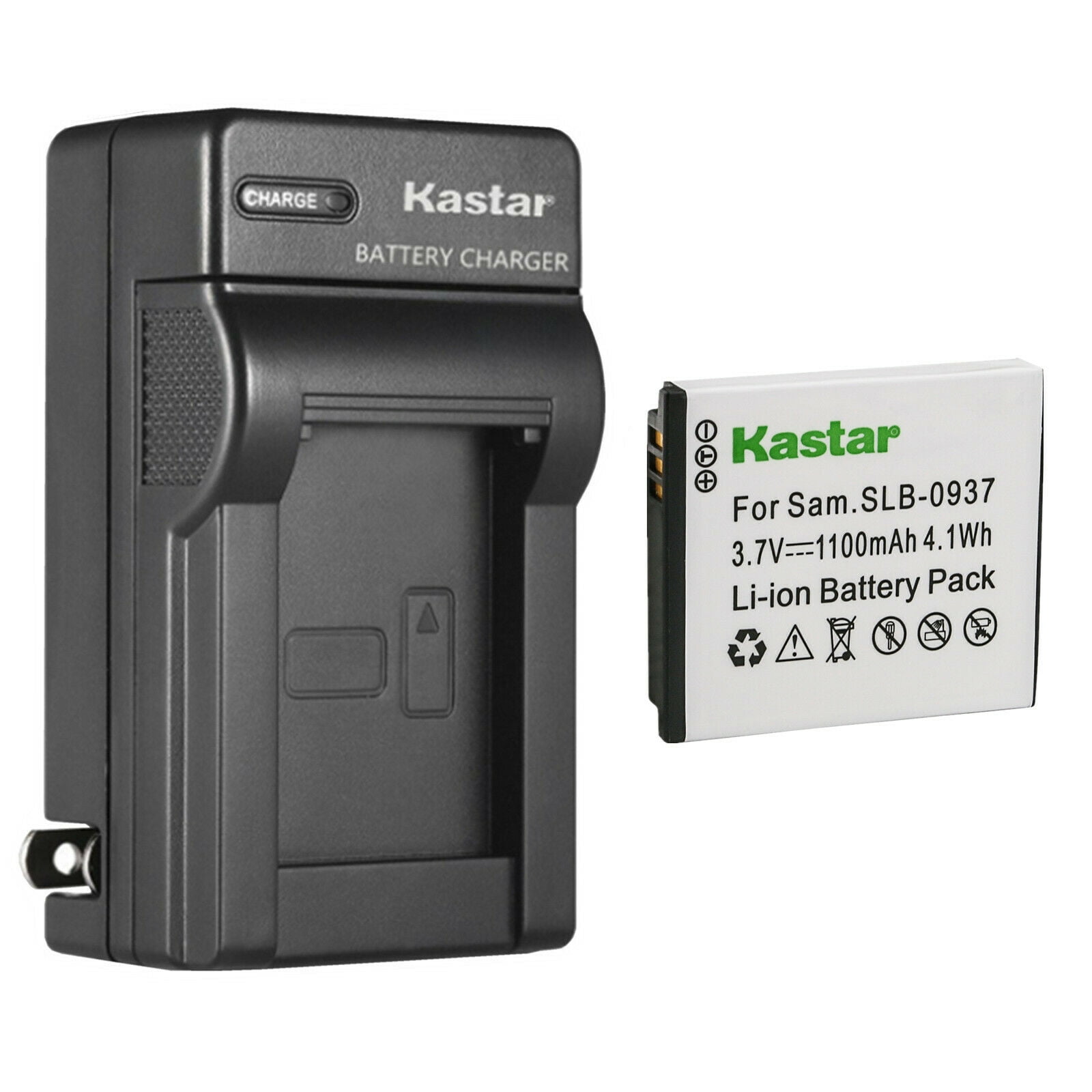 Kastar 1-Pack Battery and AC Wall Charger Replacement for Samsung SLB-0937 Battery SAC-47 Charger Samsung CL5 CL50 CL80 I8 Digimax L730 Digimax L735 Digimax L830 NV4 NV33 ST10 Camera
