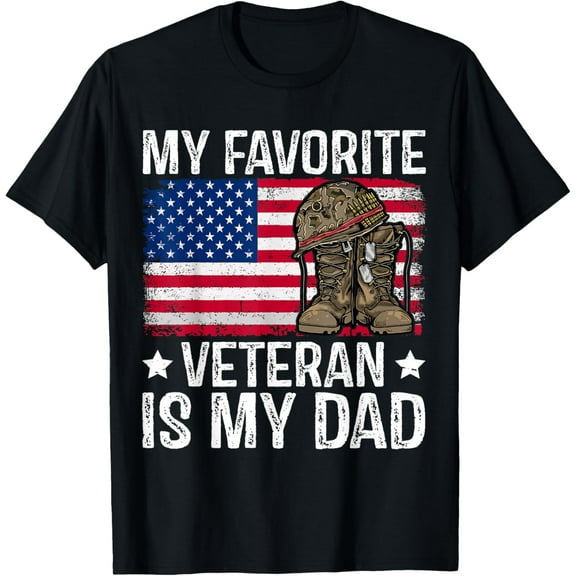 my favorite veteran is my dad army military veterans day T-Shirt Tee
