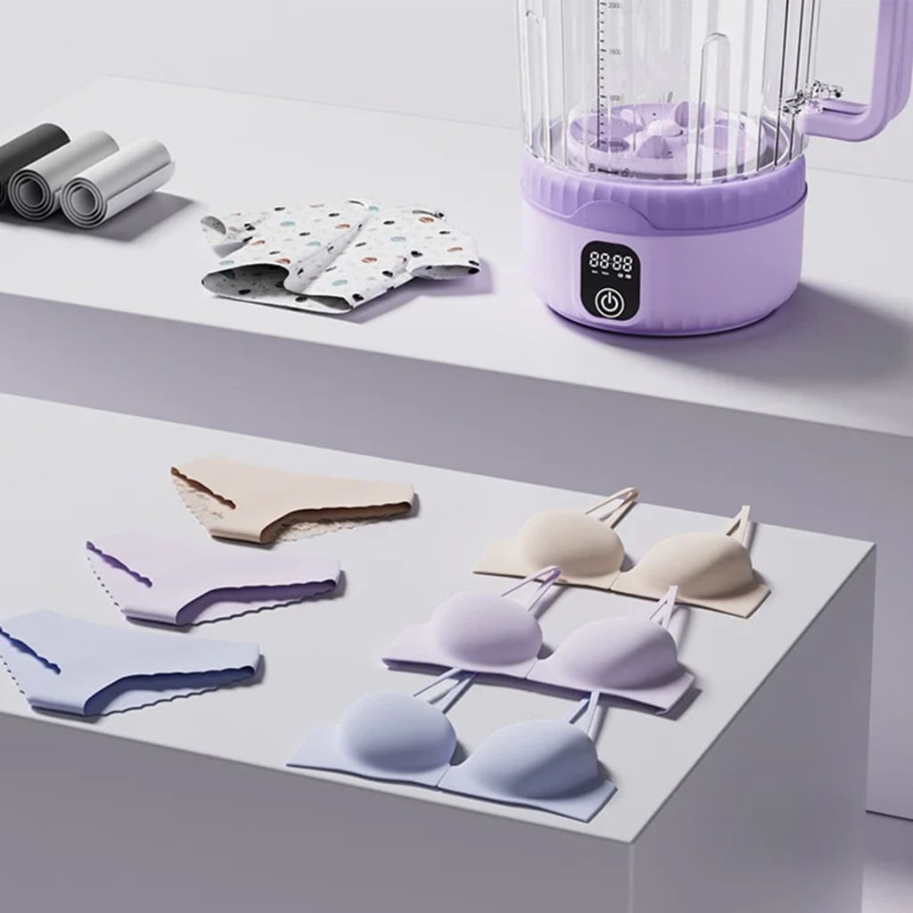 Zeiwohndc Portable Wireless Mini Washer For Underwear Baby Clothes Cleaning 4000mah