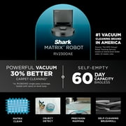 Shark Matrix Robot Vacuum, Self-Emptying 60-Day Base, Pet Friendly, Matrix Clean, RV2300AE
