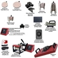 thumbnail image 2 of Combo 12 En 1 EV Technologies plancha sublimacion color roja con impresora y 150 articulos, 2 of 8