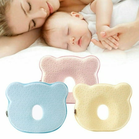 Baby Boys Girls Soft Memory Foam Pillow Prevent Flat Head Neck Sydrome Sleeping