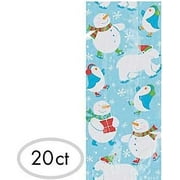Christmas Polar Pals Multicolored Plastic Party Bags, 20 Ct. | Supply