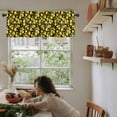 thumbnail image 6 of Hokiten Rod Pocket Curtain Valance, Orange Lemon Farmhouse Window Valance for Living Room, Bedroom, Kitchen Spring Leaves Flower Pastoral Botanical 42"W x 18"L, 6 of 8