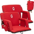 thumbnail image 1 of Stadium Seat with Back Support - Extra Wide Bleacher Chair with Thick Cushion Anti Slip Bottom 6 Position Reclining Backrest Cup Holder and Storage Pockets, 1 of 7