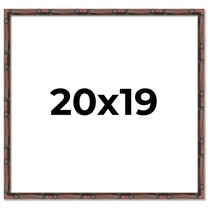 20x19 Frame Brown Bamboo with Dark Coffee/Walnut Finish | Solid Wood Picture Frame Width 0.75