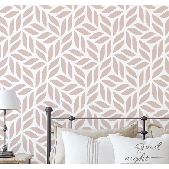 S4Sassy Modern Leaf Grid Print Wallpaper - Pink Wall Covering, 25" X 120" Self-Adhesive Vinyl Walls Paper, Decorative Wall Wrap, Easy Diy Walls Covering For Bedroom, Cabinets, Living Spaces