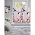 thumbnail image 3 of Pink Flower Living Room Curtains 2 Panel, Spring Floral Elegant Butterflies Birds Farmhouse Cafe Window Treatment, Farmhouse Bedroom Bathroom Kitchen Curtains Drapes 104"x45", 3 of 6