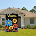 thumbnail image 2 of Amhnf Welcome Colorful Flowers Garden Flag For Home Outdoor Garden Yard Decor 12x18 inch, 2 of 5