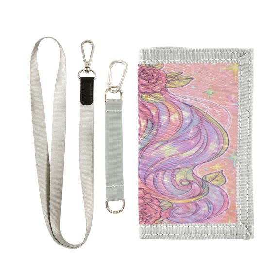 RMDQTR Cute Novelty Wallet Stylish Foldable Wallet The Perfect Gift Cute Unicorn with Elegant Roses