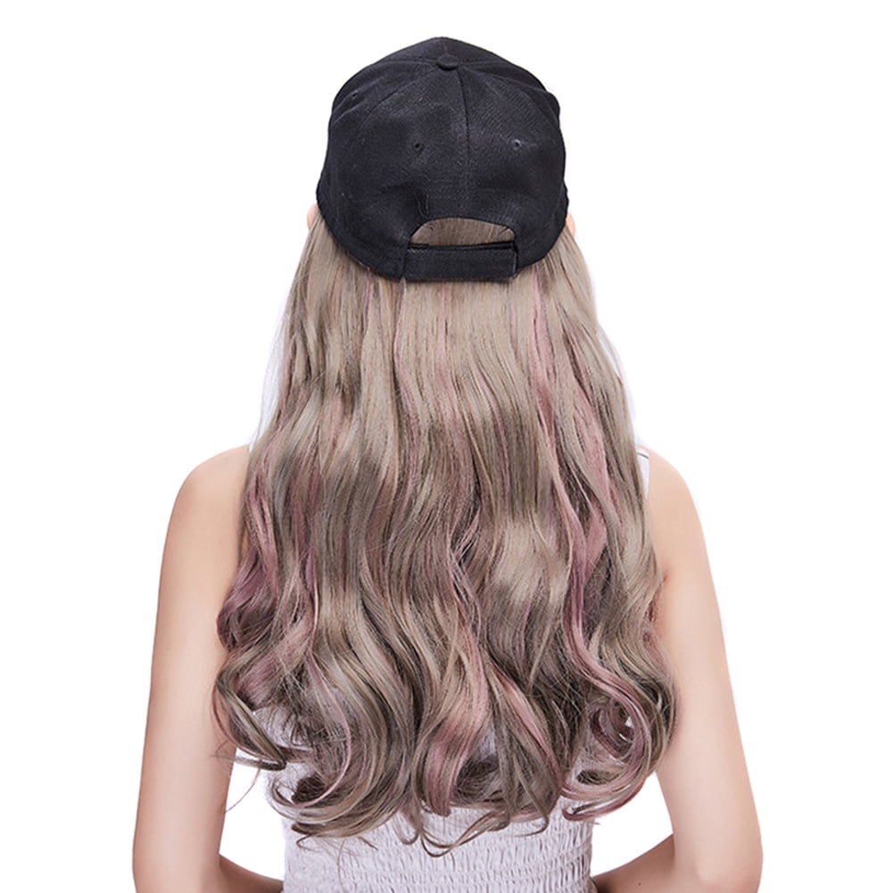 Baseball Hats with Hair Attached for Women Synthetic Hair Baseball Cap