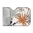 thumbnail image 2 of Kdxio Tropical Leaves Print Windshield Sun Shade, Foldable Sun Blocker for Car,Truck,SUV Automotive Interior Sun Protection,Reflective Shade for Front Windshield(Medium), 2 of 7