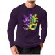 thumbnail image 1 of Mens Casual Camisetas de Manga Larga Cuello Redondo con Estampado de Carnaval, Suelto Elástico Top de Fitness para el Uso Diario, 1 of 5