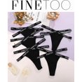 thumbnail image 4 of Pack de 6 Tangas de Algodón para Mujer, Ropa Interior Sexy para Mujer, Ropa Interior con Cintura Alta y Cinturón Deportivo, en Multipack, 4 of 5