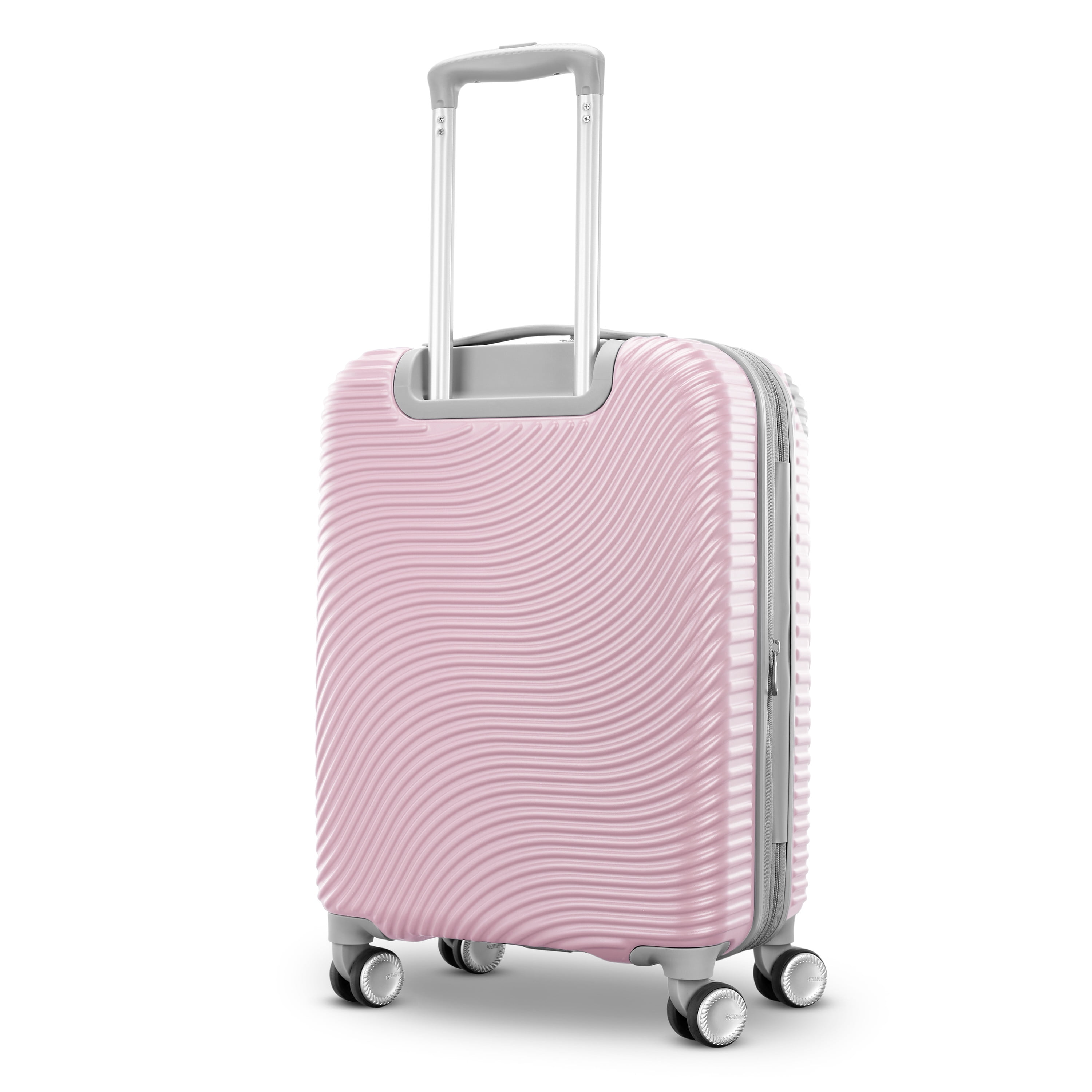American Tourister Color Waves Light Pink Carry On Expandable Luggage Suitcase with Spinner Wheels, Light Pink