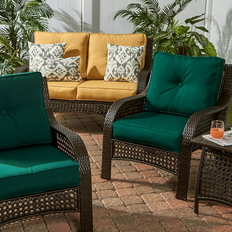 Denim Outdoor Sunbrella Fabric 2 Piece Deep Seat Cushion Set by Greendale Home Fashions