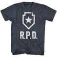 thumbnail image 1 of Resident Evil RPD Navy Heather Adult T-Shirt, 1 of 2