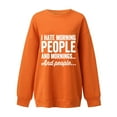 thumbnail image 4 of Njoeus Women's Oversized Sweatshirt Letter Print Graphic Tee Shirts Crewneck Long Sleeve Casual Loose Pullover Tops for Women Trendy Teen Girls Orange L, 4 of 6