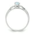 thumbnail image 2 of 925 Sterling Silver Rhodium-Plated Aquamarine Ring, 2 of 2