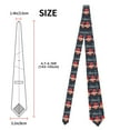 thumbnail image 2 of Zufioo Three Cute Christmas Gnomes Print Men's Silk Tie, Business Suit Tie - Anti-floating Buckle Design, Clothing Accessories Suitable for Business, Daily Life, Banquets, 2 of 7