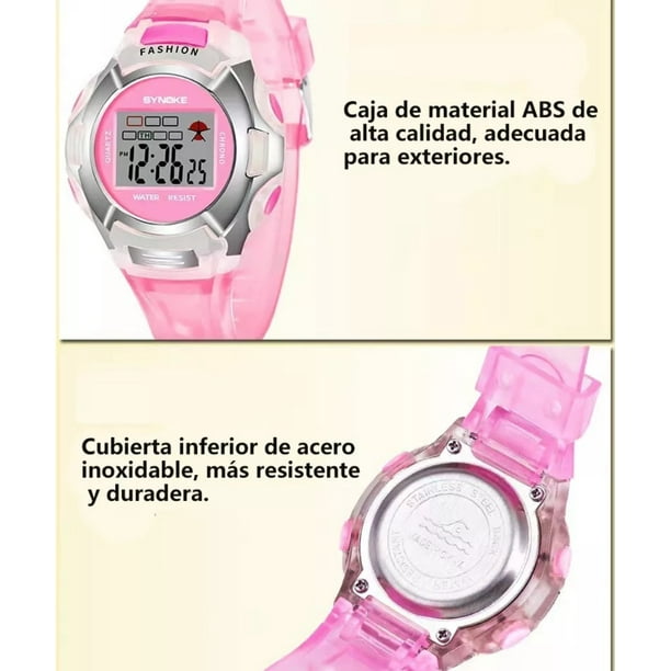 Reloj Infantil Nino Led Nina Cronometro Contra Agua Shock Walmart en linea