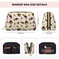 thumbnail image 2 of Wine Bottle Print No.9049 Makeup Bag, Large Capacity Travel Cosmetic Bag for Women Girls- Travel Toiletry Bag Leather Portable Waterproof Makeup Case Organizer with Handle, 2 of 4