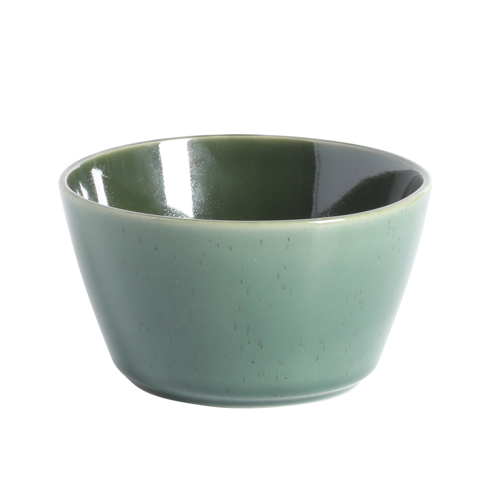 Gibson Elite 12 Piece (Service for 4) Fern Canyon Reactive Glaze Modern Coupe Dishes Stoneware Dinnerware Set - Glossy Green