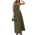 thumbnail image 1 of Vestido largo PRETTYGARDEN para mujer, primavera 2025, verde militar, 1 of 9