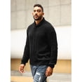thumbnail image 3 of Colsmile Men's Shawl Collar Button Knit Sweater, Casual Cable Knit Pullover for Fall Winter, Comfortable Warm Sweater for Men, 3 of 10