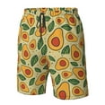 thumbnail image 5 of Kdxio Leaves Avocado Pattern Mens Casual Shorts - Drawstring Summer Beach Sports Shorts for Men, 5 of 9