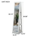 thumbnail image 3 of Designed Full Length Mirror 360° Swivel Jewelry Cabinet, 22 Necklace Hooks, 2 Cubes, 4 Lined Shelves and a Bracelet Rod, 3 of 9