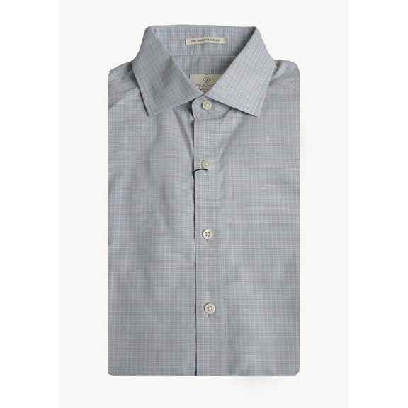 GANT DIAMOND G Men's Hamptons Blue Fitted Stretch Shirt 3050506 Size 40