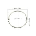 thumbnail image 2 of Uxcell 2.4" OD 2.2" ID Loose Leaf Rings Binder Ring Steel for Book DIY Scrapbook Notebook, Silver 12 Pack, 2 of 5