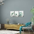 thumbnail image 4 of Visual Art Decor 3 pieces 12x16 inch Framed Canvas Wall Art Clearance Kit Teal Dandelion on Rustic Grey Print 3 Picture Picture Canvas Poster Home Artwork Painting Decoration for Living Room Bedroom, 4 of 11