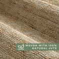 thumbnail image 6 of TOWN & COUNTRY TERRA Sol Interwoven Diamond Hand-Knotted Flatwoven 100% Natural Jute Area Rug, Natural/Black, 5'x7’, 6 of 9