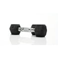 thumbnail image 3 of Tru Grit Fitness 5lb Black Rubber Hex Dumbbell, Pair, 3 of 7