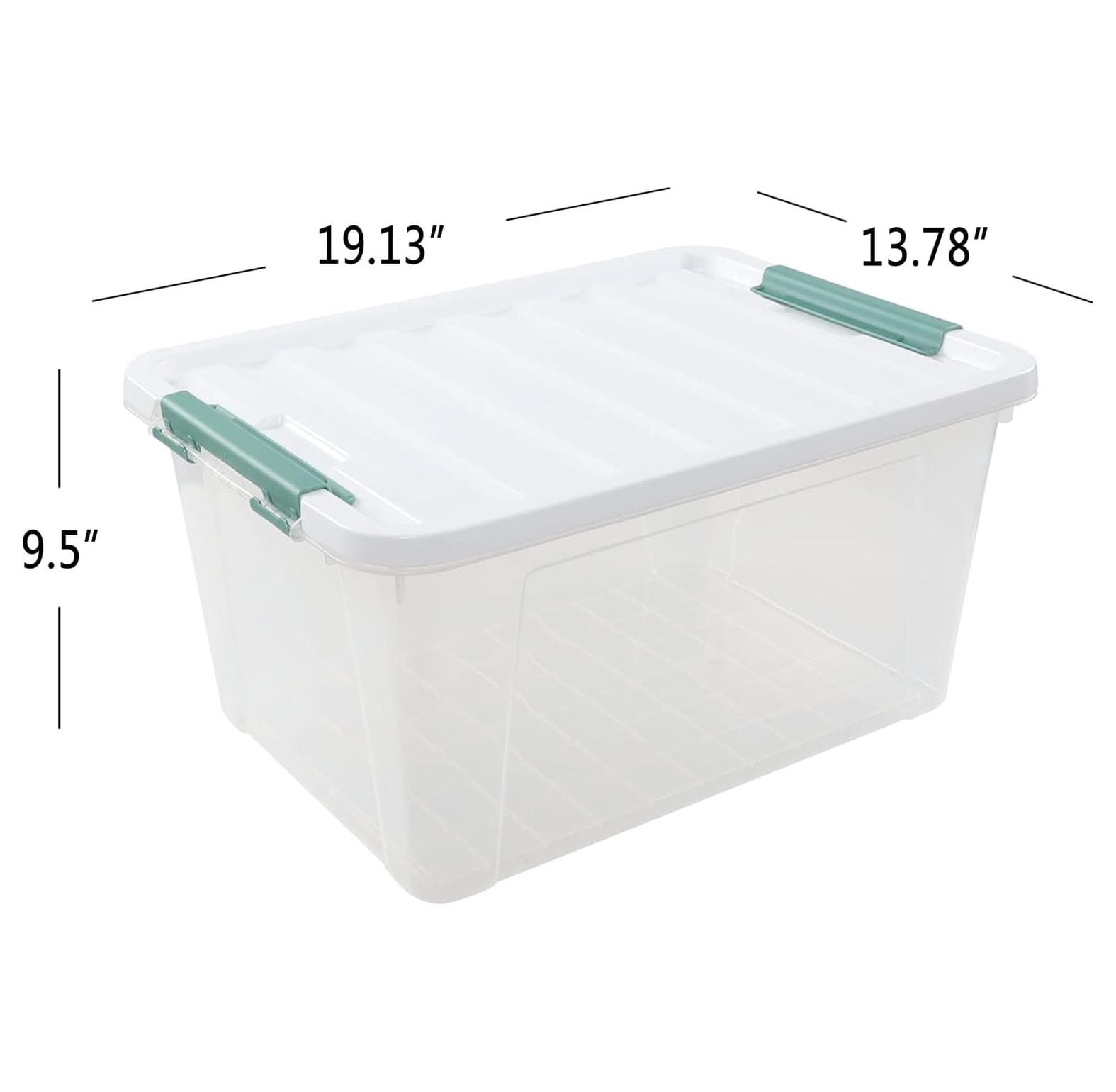 6-Pack 35 L Plastic Storage Box, Storage Box with Lids