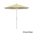 thumbnail image 4 of California Umbrella  7.5' Rd. Aluminum Patio Umbrella, Crank Lift with Push Button Tilt, White Finish, Sunbrella Fabric Spectrum Cilantro, 4 of 5