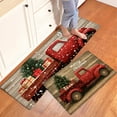 thumbnail image 4 of YIMEIS Christmas red car gift box Kitchen Mat Rug Set - Perfect for Kitchen Counter, 16''*24''/20''*32''/47''*18'', Functional for Decoration, 4 of 10