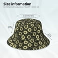 thumbnail image 3 of Yiaed Sunflowers Print Reflective Stripe Bucket Hat Unisex Funny Outdoor Fisherman Cap Beach Sun Hat, 3 of 5