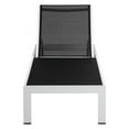 thumbnail image 2 of Pangea Home Chaise Longue Réglable en Hauteur en Aluminium en Blanc/noir, 2 of 10
