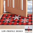 thumbnail image 3 of Merry Christmas Crystal Velvet No Slip Floor Mat, Entryway Doormat Durable Low-Profile Mat Home Decor, Welcome Mats Washable Kitchen Bathroom Laundry Bedroom Living Room Doormats 30x17in, 3 of 7