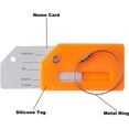 thumbnail image 3 of 12 Pack Silicone Luggage Tags for Baggage, Handbag, School Bag, Suitcase, Instrument Tag (Orange), 3 of 5