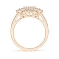 thumbnail image 2 of ANGARA Natural 0.11 Ct. Diamond Halo Engagement Ring in 14K Rose Gold for Women (Ring Size: 3.5), 2 of 9